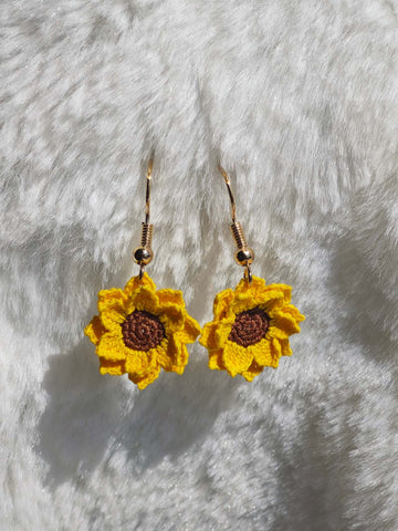 Orecchini Artigianali a Piccolo Girasole