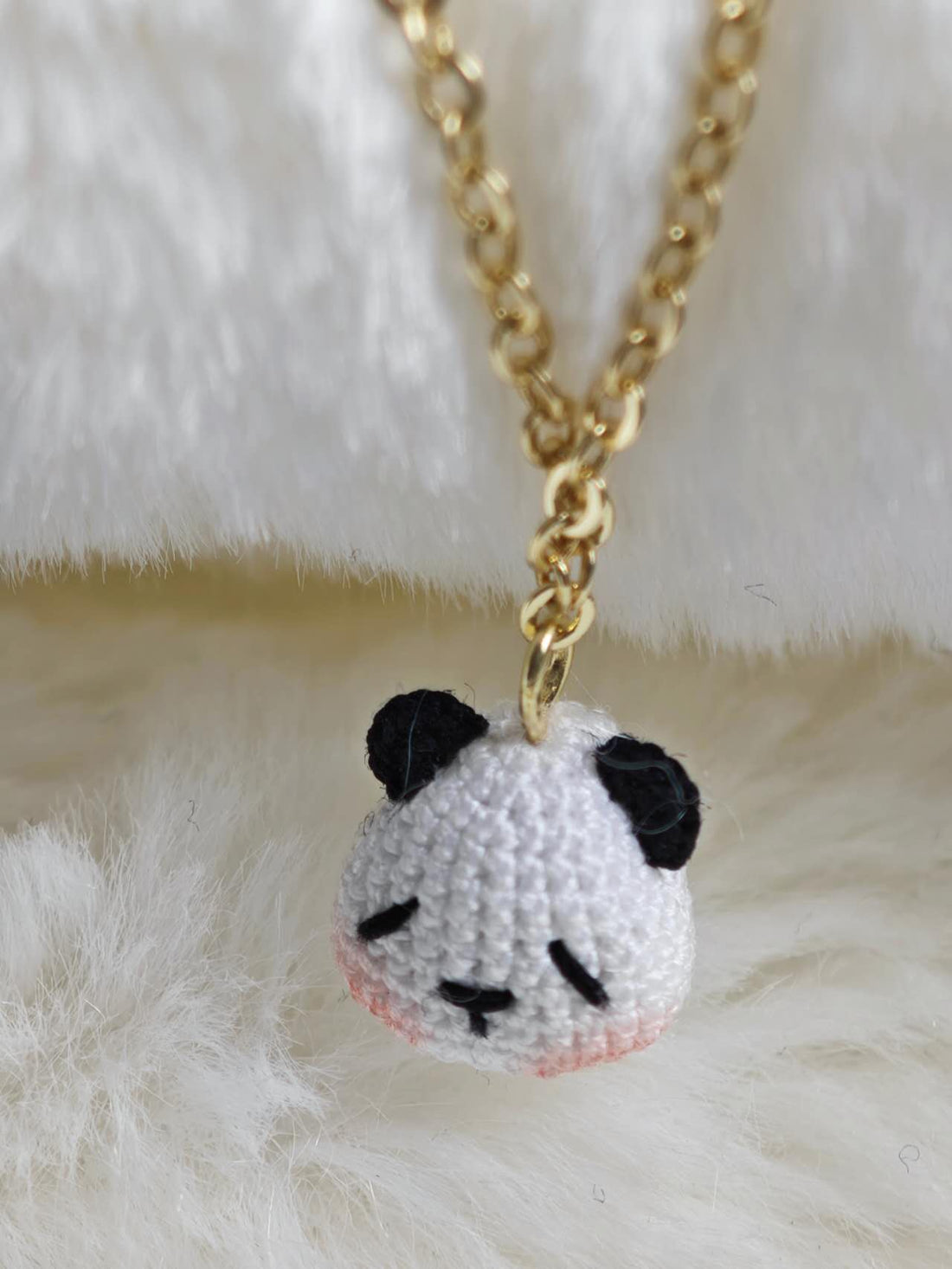 Handmade Necklace with Panda Pendant