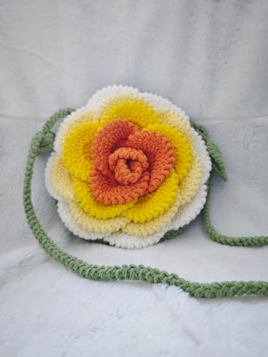 Borsa a Tracolla "Camellia Gialla"