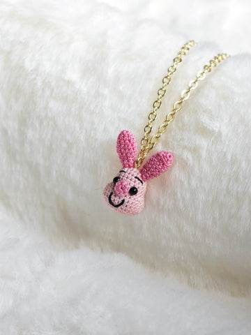 Handmade Necklace with Bunny Pendant